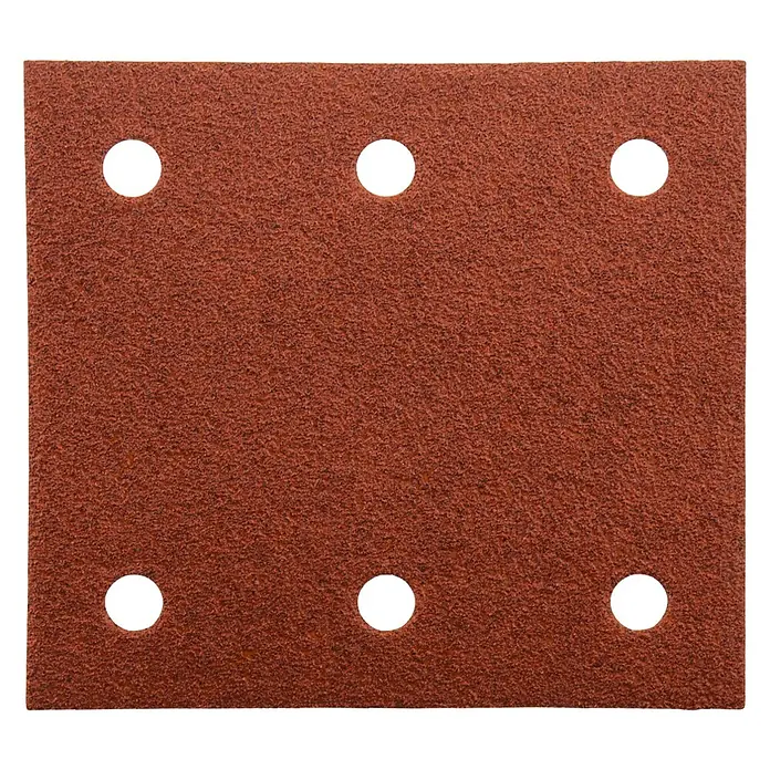 Makita Schuurbladen Red Velcro 102 x 114 - Korreling: 80, 10 st., Geperforeerd - Vooraanzicht