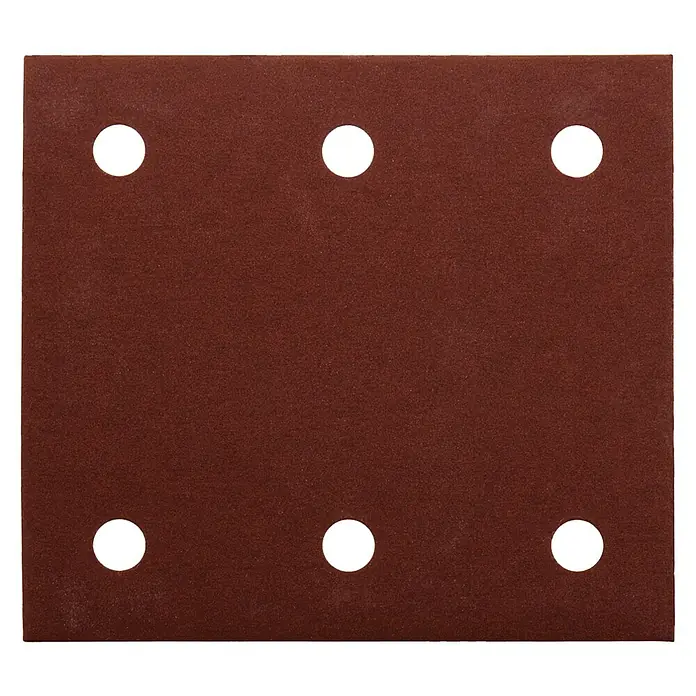 Makita Schuurbladen Red Velcro 102 x 114 - Korreling: 320, 10 st., Geperforeerd - Vooraanzicht