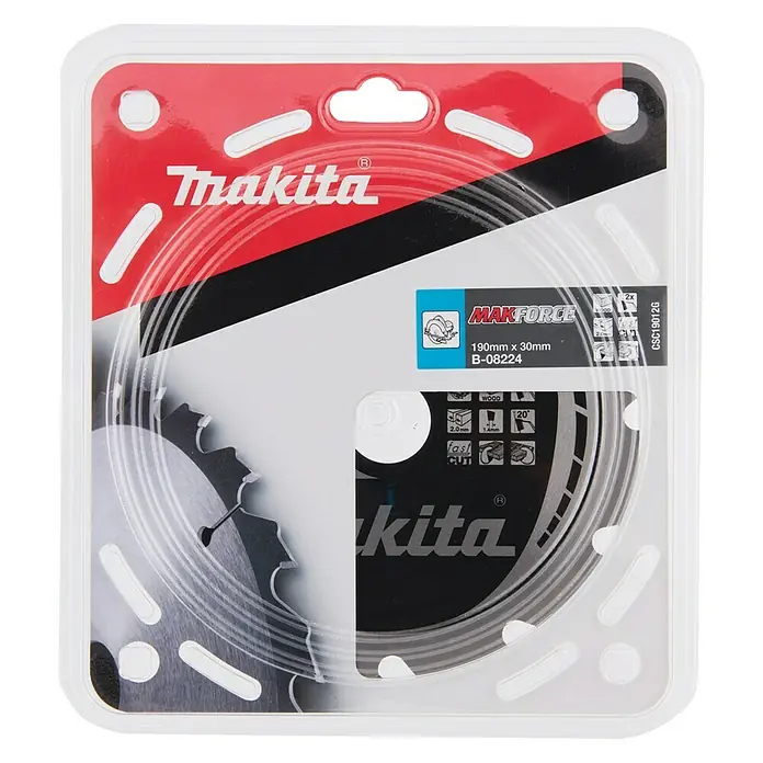 Makita Cirkelzaagblad Hout - 190 mm, 12 tanden - Vooraanzicht