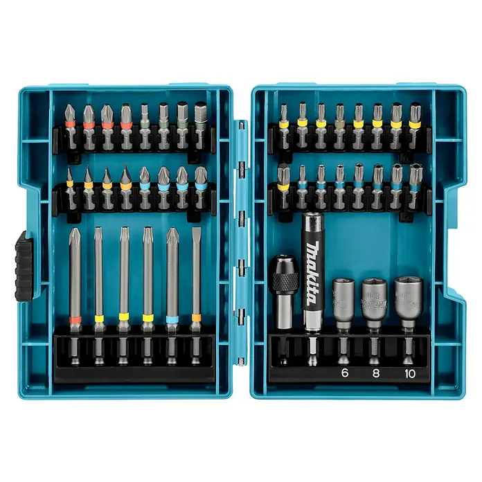 Makita Bitset kunststof cassette - 43 -delig - Vooraanzicht
