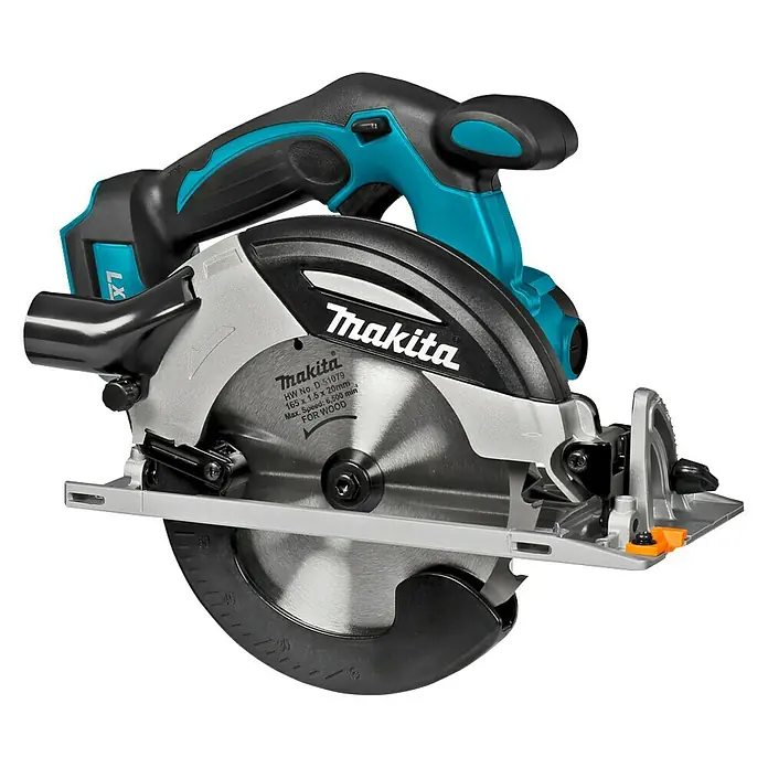 Makita Accuhandcirkelzaag DHS630ZJ - 18 V, Excl. accu, 0 tpm - 3.100 tpm - Diagonaal zicht