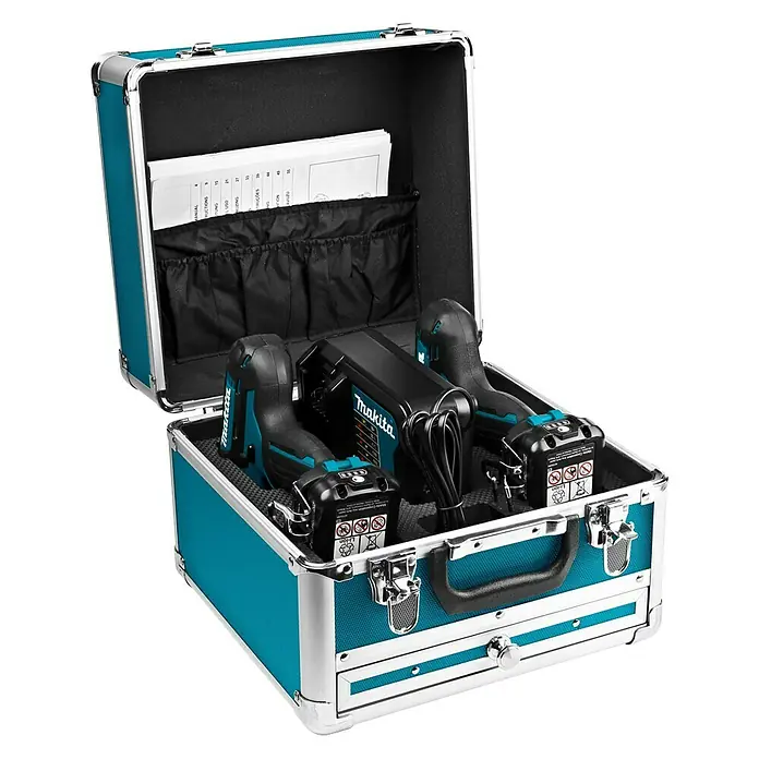 Makita Accuschroefboormachine set CLX224SAX1 - 12 V, 2 accu's, 2 Ah - Diagonaal zicht