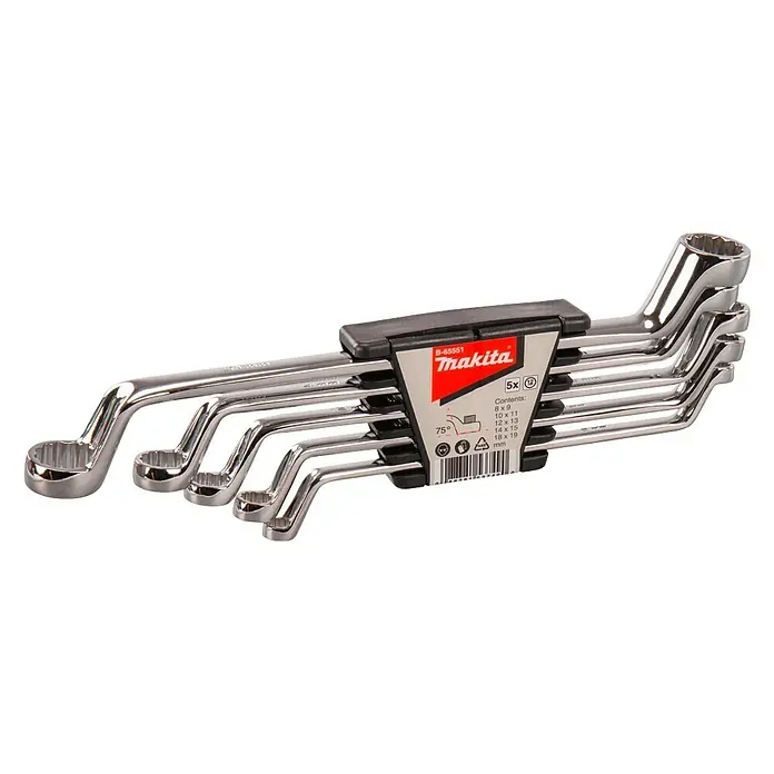 Makita Dubbele ringsleutelset - 5 -delig - Diagonaal zicht