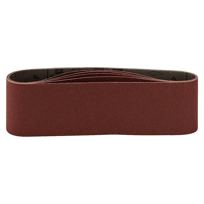 Makita Schuurband Red - 610 x 76 mm, Korreling: 100, 5 st. - Diagonaal zicht