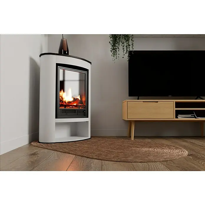 Voltomat HEATING Električni kamin Modern - Bijelo-crno, 1.500 W, 32,9 x 70,6 x 99 cm - Živopisni prikaz