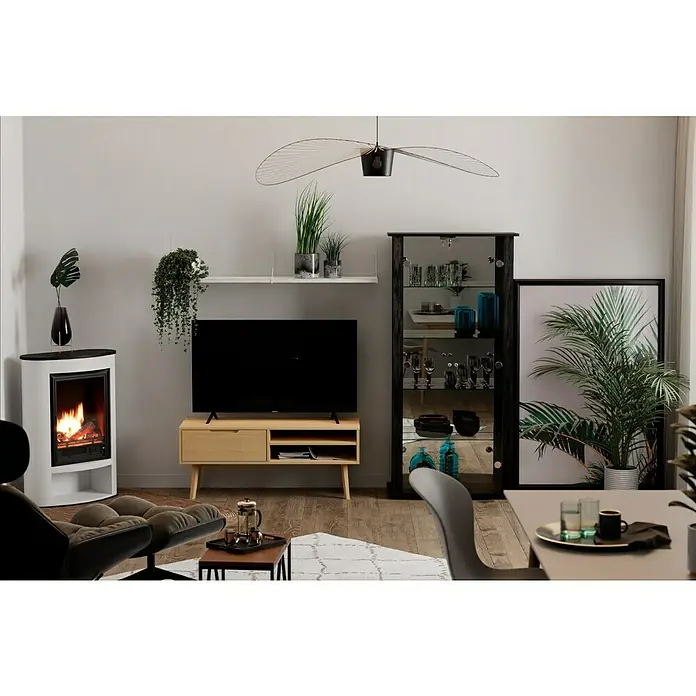 Voltomat HEATING Električni kamin Modern - Bijelo-crno, 1.500 W, 32,9 x 70,6 x 99 cm - Živopisni prikaz
