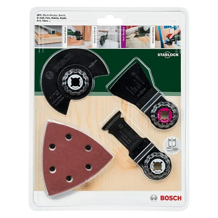 Bosch Zubehör-Set für Multifunktionswerkzeuge - 22 -tlg., Holz/Metall/Kunststoff - Ansicht von oben