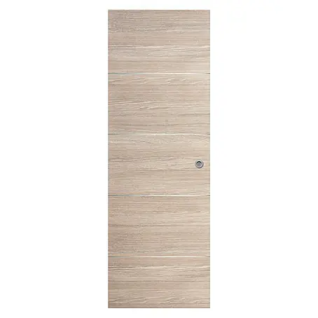 Puerta corredera de madera Roble Gris 400AL con uñero