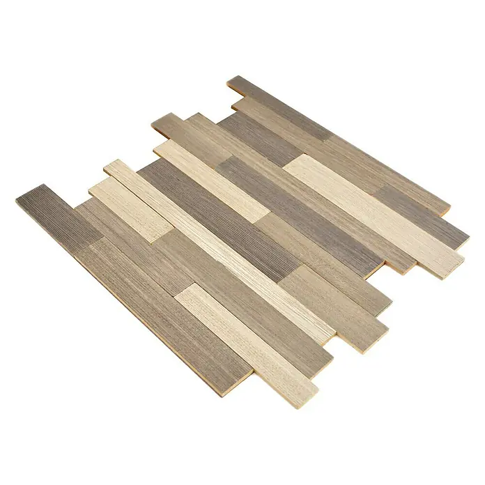 Selbstklebemosaik Woodland SWM PW3 - 30 x 30 cm, Holz, Grau - Ansicht von oben
