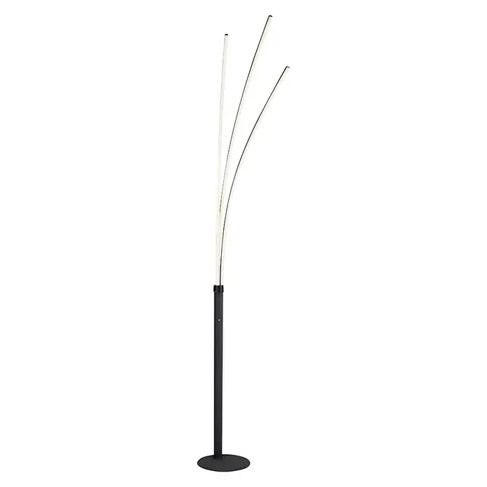 Lámpara de pie LED Maja - 21 W, Altura: 215 cm, Negro, Blanco cálido - Vista angular