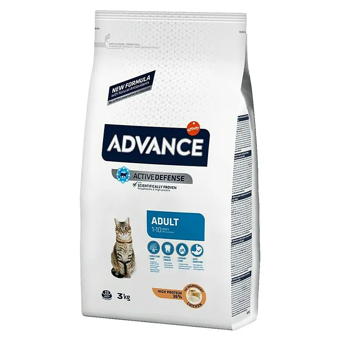 Affinity Advance Pienso seco para gatos Adult - 3 kg, Pollo y arroz - Vista angular