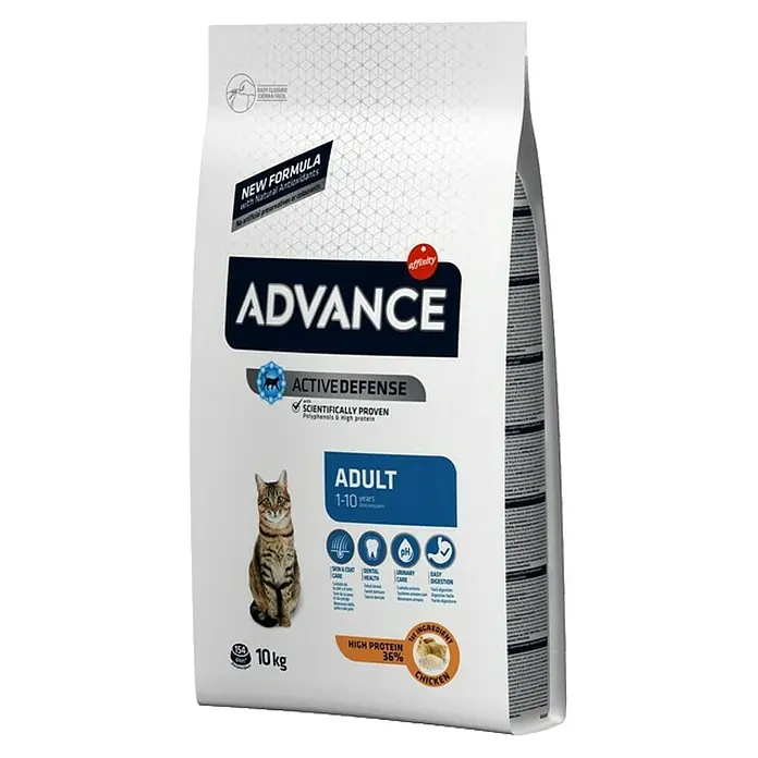 Affinity Advance Pienso seco para gatos Adult - 10 kg, Pollo y arroz - Vista angular