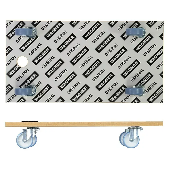 Wagner System Transportroller MM 1318 - L x B x H: 575 x 300 x 100 mm, Traglast: 200 kg - Ansicht von unten