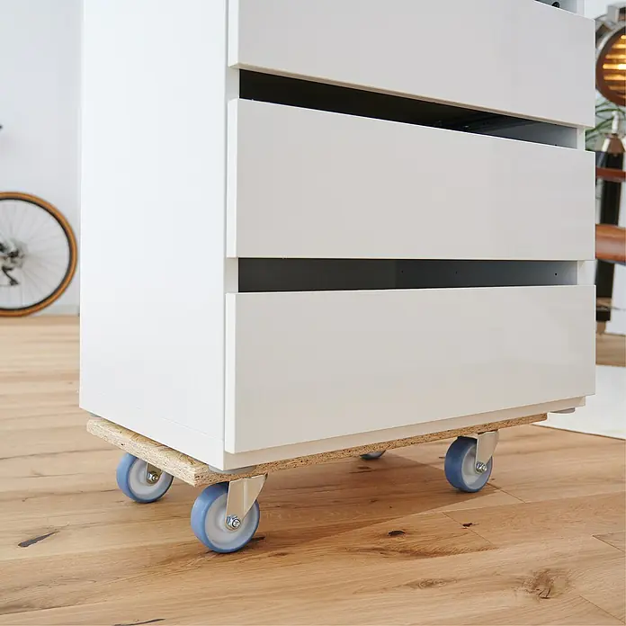 Wagner System Transportroller MM 1173 - L x B x H: 300 x 575 x 110 mm, Traglast: 250 kg - Anwendungsbeispiel