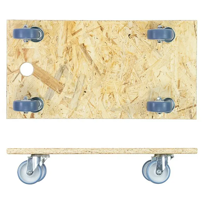 Wagner System Transportroller MM 1173 - L x B x H: 300 x 575 x 110 mm, Traglast: 250 kg - Ansicht von unten