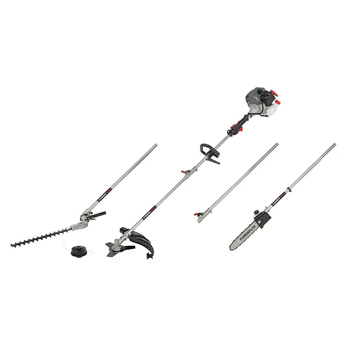 PowerPlus Multiherramienta POWEG8050 - Potencia de motor: 1,25 kW, Longitud de la cuchilla: 43 cm - Vista angular