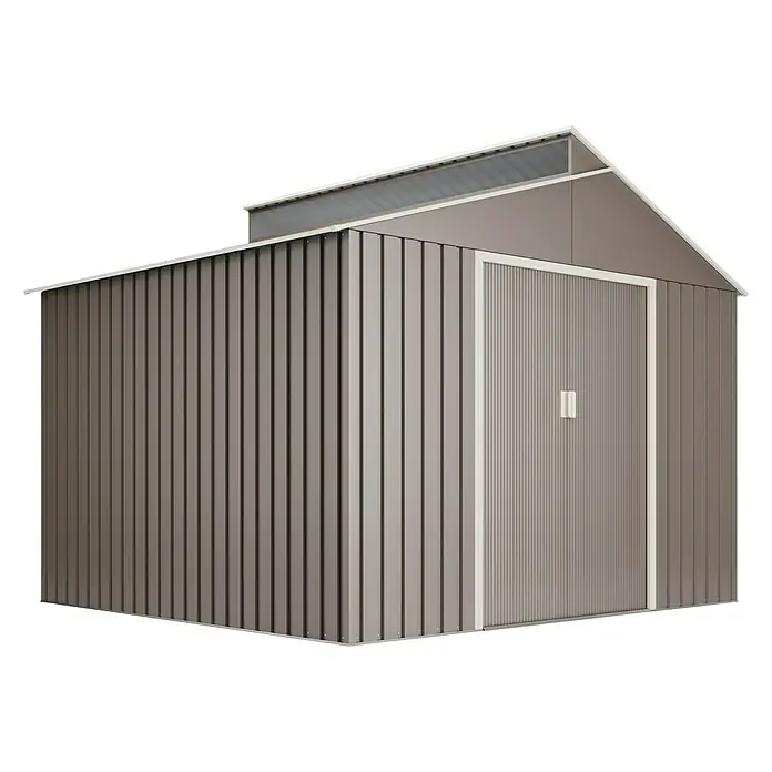 Hoggar Caseta para jardín Bjorn - Beige, 282 x 257 x 222 cm, Acero - Vista angular