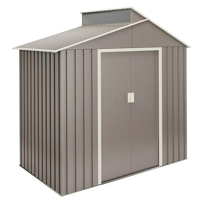 Hoggar Caseta para jardín Nuuk - Beige, 220 x 129 x 214 cm, Acero - Vista angular