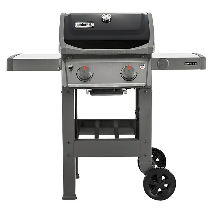 Weber Plinski roštilj Spirit II E-210 GBS - Broj plamenika: 2, Dimenzija rešetke za pečenje: 52 x 44 cm, 7,7 kW - Pogled sprijeda
