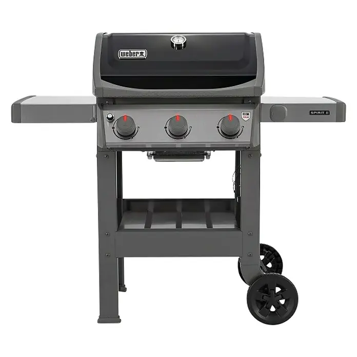 Weber Plinski roštilj Spirit II E-310 GBS - Broj plamenika: 3, Dimenzija rešetke za pečenje: 60 x 46 cm, 8,8 kW - Pogled sprijeda
