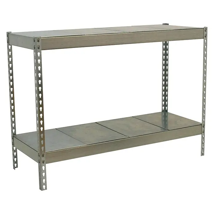 Simonrack Ecoforte Estructura de estantería Metal - L x An x Al: 45 x 120 x 90 cm, Capacidad de carga: 400 kg/balda, Número de baldas: 2 ud., Galvanizado - Vista angular