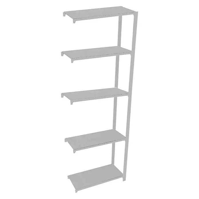 Simonrack Simonoffice Estantería para archivadores Officlick Metal Adicional - L x An x Al: 30 x 90 x 210 cm, Capacidad de carga: 200 kg/balda, Número de baldas: 5 ud., Blanco - Vista angular