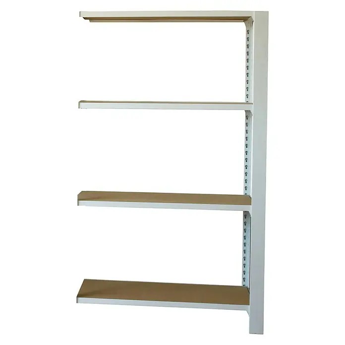 Simonrack Simonoffice Estantería para archivadores Officlick Wood Adicional - L x An x Al: 40 x 90 x 150 cm, Capacidad de carga: 200 kg/balda, Número de baldas: 4 ud., Blanco/MDF - Vista frontal