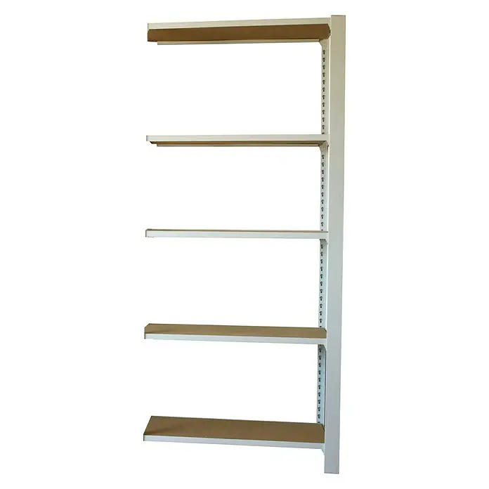 Simonrack Simonoffice Estantería para archivadores Officlick Wood Adicional - L x An x Al: 30 x 90 x 210 cm, Capacidad de carga: 200 kg/balda, Número de baldas: 5 ud., Blanco/MDF - Vista frontal