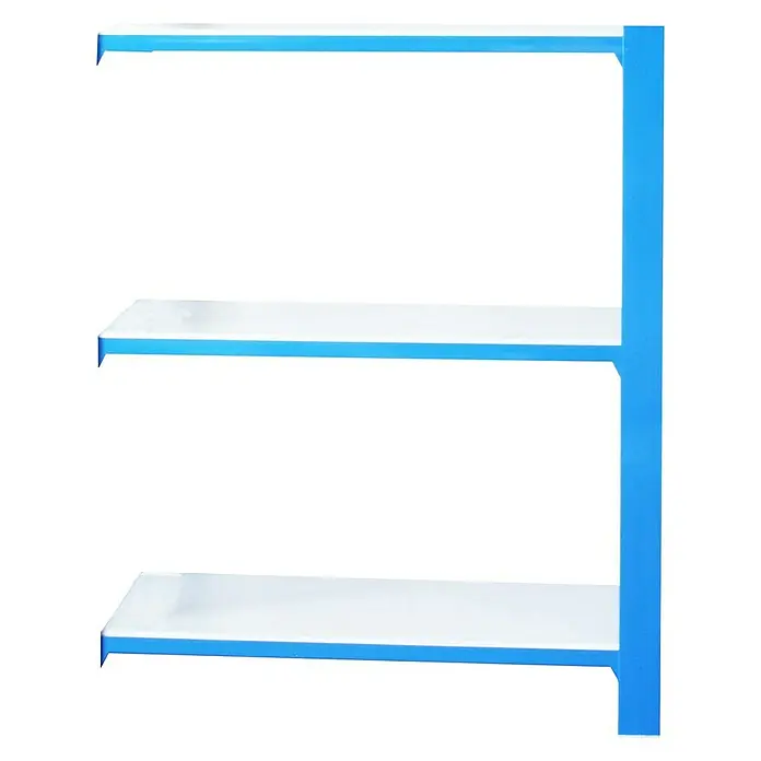 Simonrack Simonoffice Estantería para archivadores Officlick Wood Adicional - L x An x Al: 40 x 90 x 100 cm, Capacidad de carga: 200 kg/balda, Número de baldas: 3 ud., Azul/Blanco - Vista frontal