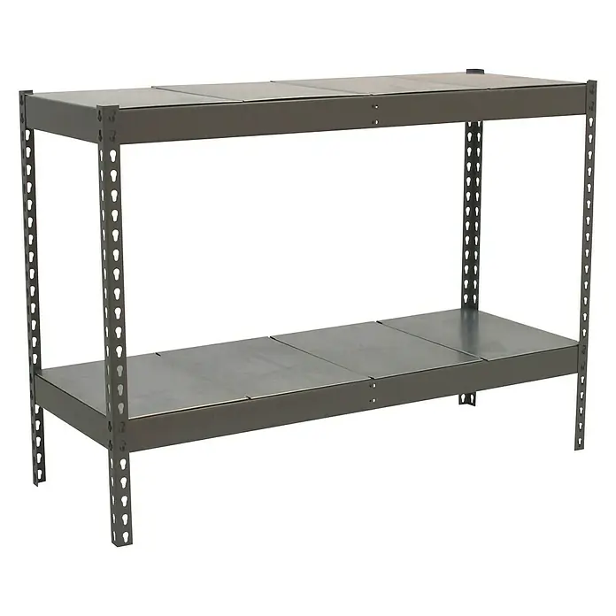 Simonrack Simonforte Estantería para cargas pesadas Metal - L x An x Al: 60 x 150 x 90 cm, Capacidad de carga: 600 kg/balda, Número de baldas: 2 ud., Gris - Vista angular