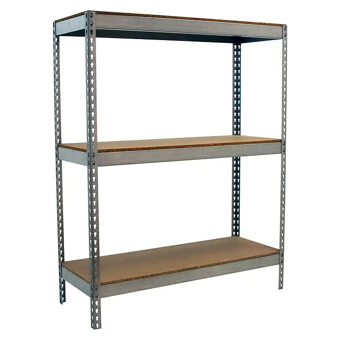Simonrack Simonforte Estantería para cargas pesadas Chipboard - L x An x Al: 45 x 120 x 150 cm, Capacidad de carga: 600 kg/balda, Número de baldas: 3 ud., Galvanizado - Vista angular