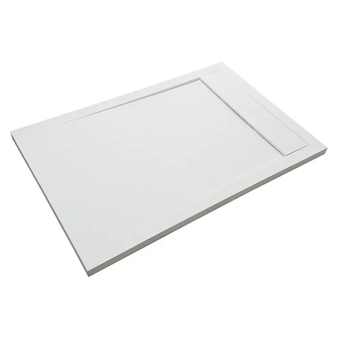 Tuš kada New York - D x Š: 160 x 80 cm, Kompozitni materijal, Bijele boje - Pogled s lijeve strane