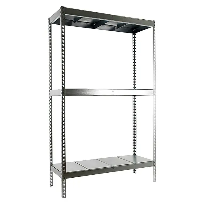 Simonrack Simonforte Estantería para cargas pesadas Metal - L x An x Al: 45 x 120 x 150 cm, Capacidad de carga: 600 kg/balda, Número de baldas: 3 ud., Galvanizado - Vista angular