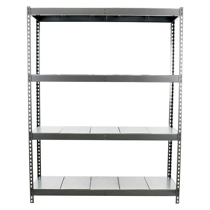 Simonrack Simonforte Estantería para cargas pesadas Metal - L x An x Al: 45 x 240 x 200 cm, Capacidad de carga: 400 kg/balda, Número de baldas: 4 ud., Gris - Vista frontal