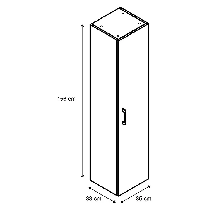 Allibert Badmöbel-Set Fast Pack - 90 cm, Esche Molina, Matt - Skizze