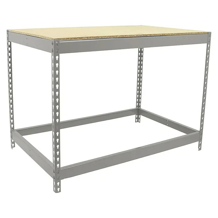 Simonrack Simonwork Mesa de trabajo Basic 1 - L x An x Al: 60 x 210 x 90 cm, Capacidad de carga: 400 kg, Galvanizado - Vista angular
