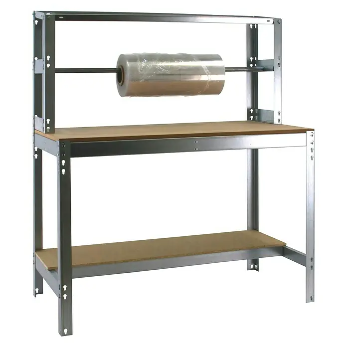 Simonrack Simonwork Banco de trabajo BT4 - L x An x Al: 76 x 121 x 144,5 cm, Capacidad de carga: 600 kg, Galvanizado - Vista angular