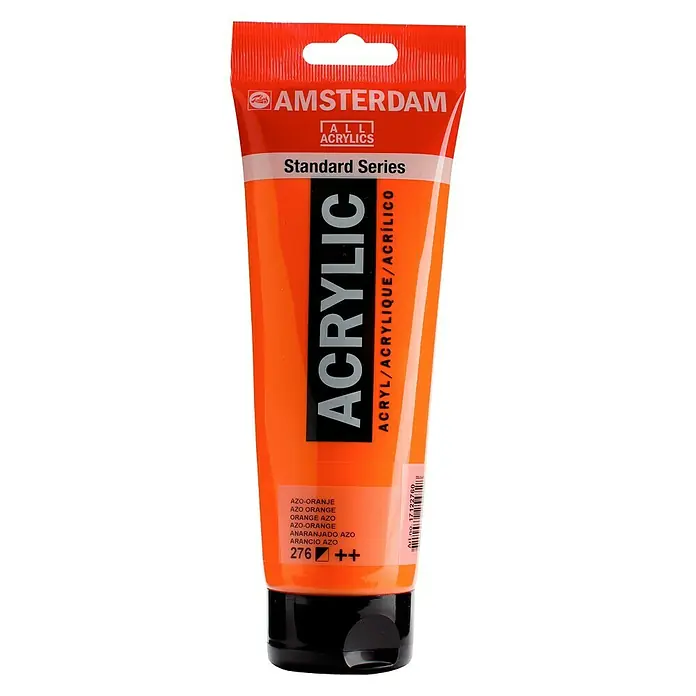 Talens Amsterdam Pintura acrílica Standard - Anaranjado azo, 250 ml, Tubo, Brillante