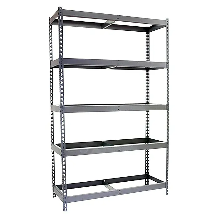 Simonrack Ecoforte Estructura de estantería - L x An x Al: 75 x 180 x 200 cm, Capacidad de carga: 400 kg/balda, Número de baldas: 5 ud., Galvanizado - Vista angular