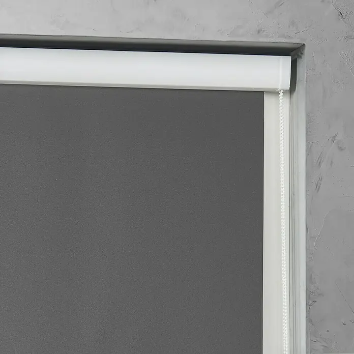 Rollo mit Kassette - B x H: 100 x 175 cm, Grau - Vorderansicht