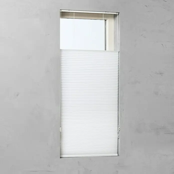 Plissee Tageslicht - B x H: 90 x 175 cm, Weiß - Vorderansicht