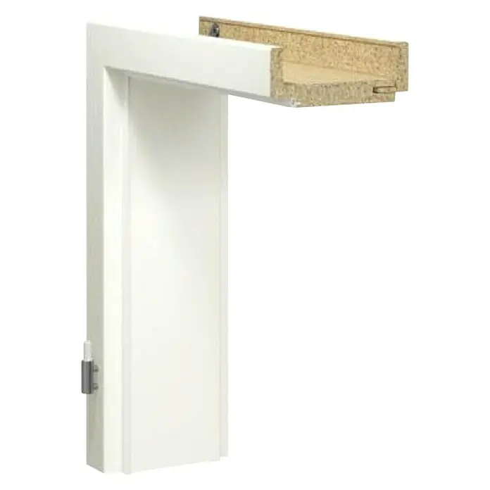 GetaDoor Laminit Türzarge GL 222 - 860 x 1.985 mm, Wandstärke: 270 mm, DIN Anschlag: Links, Arctic Weiß - Diagonale Ansicht