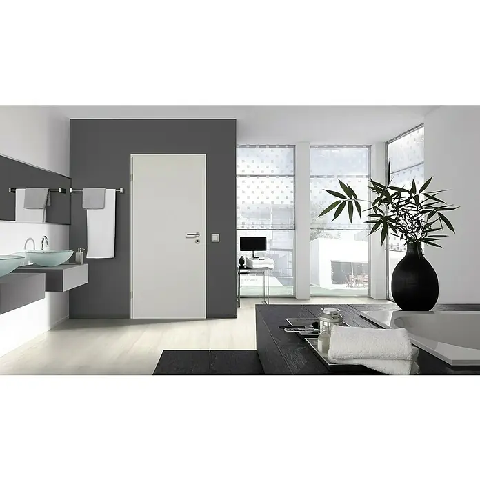 GetaDoor Laminit Türzarge GL 222 - 860 x 1.985 mm, Wandstärke: 270 mm, DIN Anschlag: Links, Arctic Weiß - Stimmungsaufnahme
