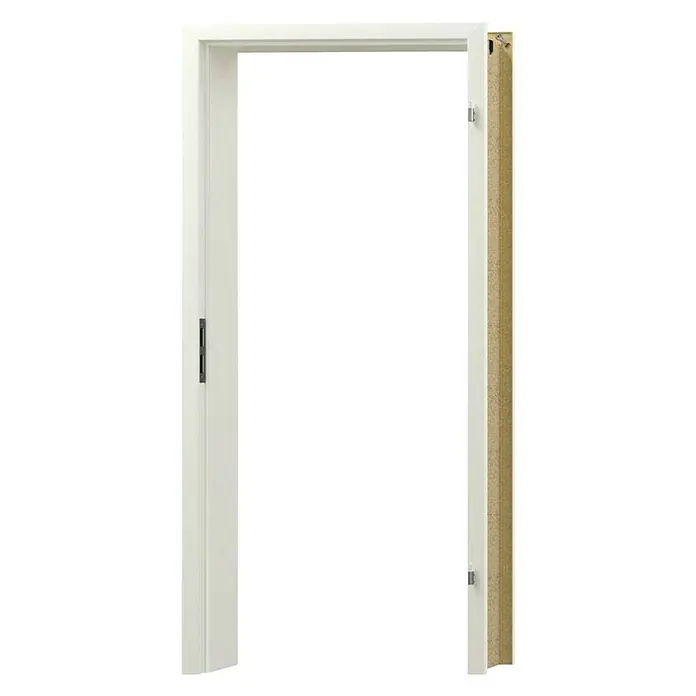 GetaDoor Laminit Türzarge GL 222 - 735 x 1.985 mm, Wandstärke: 100 mm, DIN Anschlag: Rechts, Arctic Weiß - Diagonale Ansicht