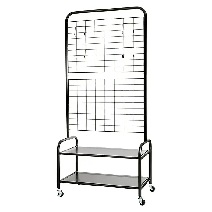 Store It Kleiderwagen - L x B x H: 45 x 167 x 77 cm, Rollen, Metall - Rechte Seitenansicht