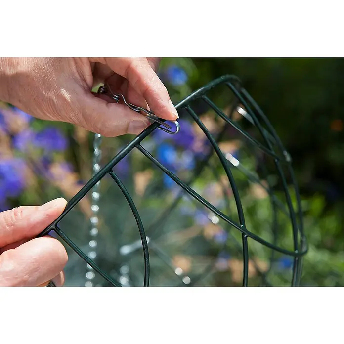 Nature Hanging basket ketting - 35 cm, Zilver, Staal - Close-up