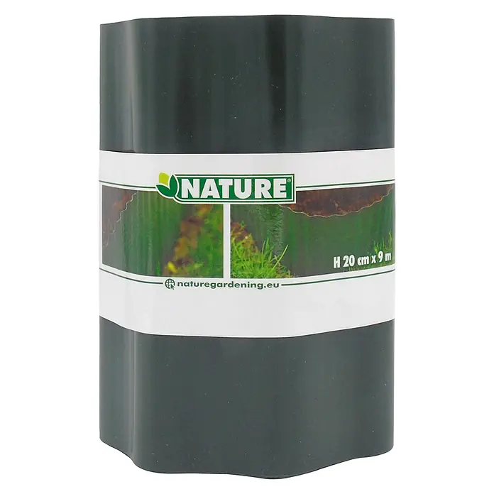 Nature Gazonrand - Groen, Kunststof, Hoogte: 20 cm - Vooraanzicht