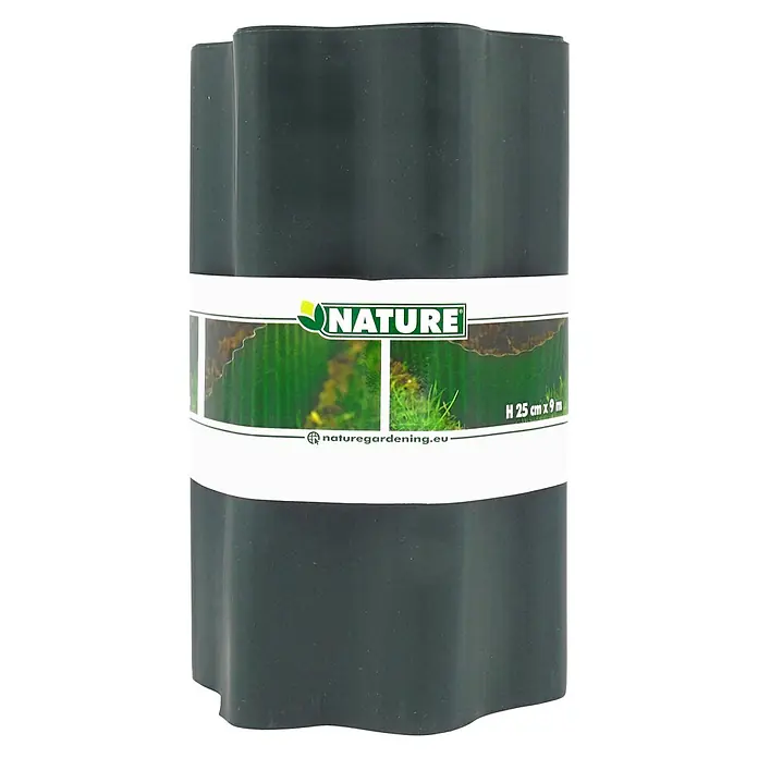 Nature Gazonrand - Groen, Kunststof, Hoogte: 25 cm - Vooraanzicht