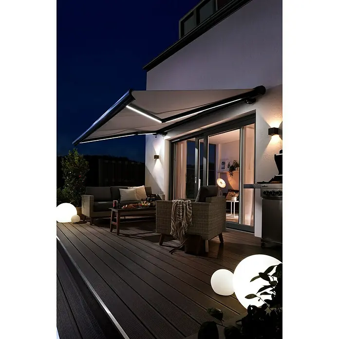 Starlux Aplique exterior LED Umea - 8 W, 10 x 10 x 10 cm, Antracita, IP54 - Foto ambiente