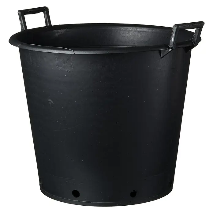 Nature Plantenkuip - Ø x h: 40,5 x 40,5 cm, Zwart, Capaciteit: 50 l - Diagonaal zicht